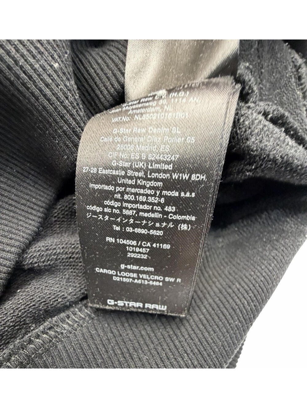 G-Star RAW Loose Tape Sweater Sweatshirt Black Size M - Picture 5 of 6